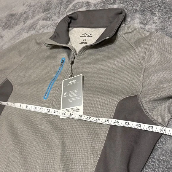 Snake Eyes Golf Pullover Mens Lg Gray 1/4 Zip Long Sleeve Performance Shirt NWT - Picture 6 of 7